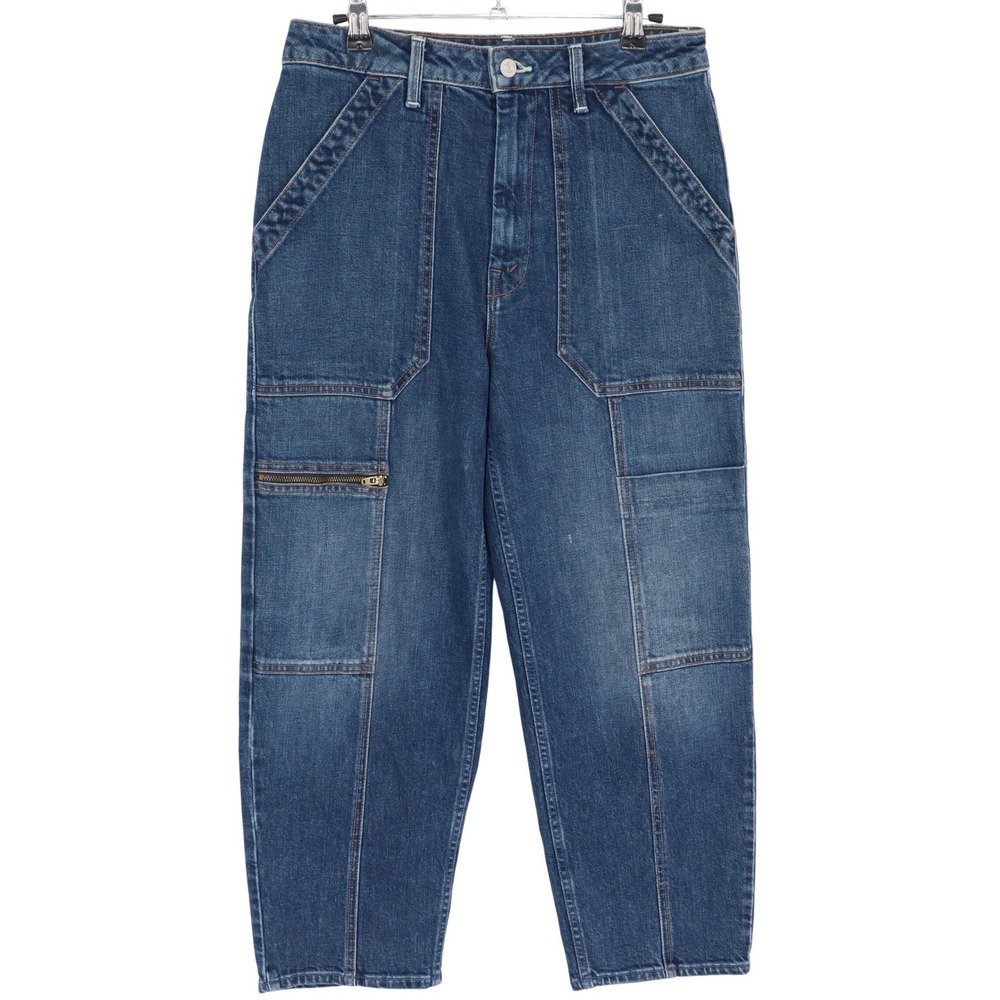 MOTHER Superior The Private Zip Pocket Ankle Jeans Mile High Blue Utility 26